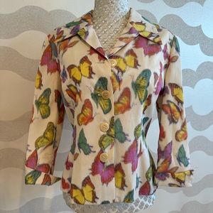 Vintage 2000 Joseph Abboud butterfly print blazer from Barnie’s